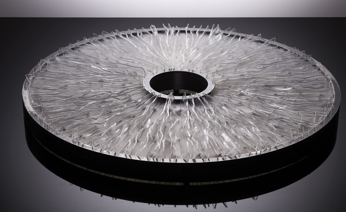 'Tacit Light' hot sculpted glass, LED, 70x70x8cm, Laura Quinn - credit Sylvain Deleu 'Tacit Light' hot sculpted glass, LED, 70x70x8cm, Laura Quinn - credit Sylvain Deleu