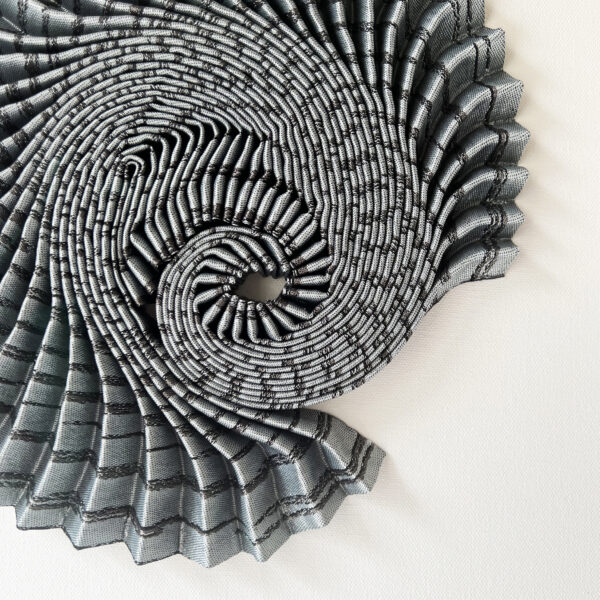 Dr Hannah White - Ammonite Shadow:  Azurite Swirl Diptych - Image 2