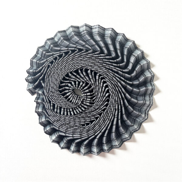 Dr Hannah White - Ammonite Shadow:  Azurite Swirl Diptych - Image 3