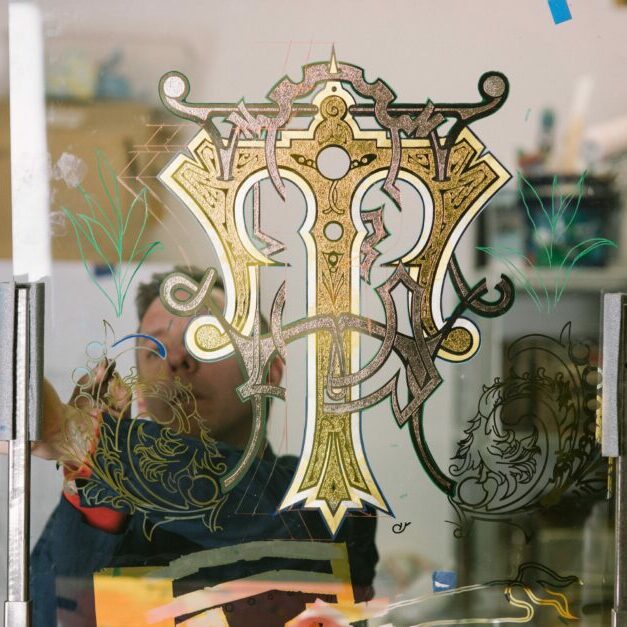 Image by Arran Cross. The making of TEA monogram for Fortnum and Mason.