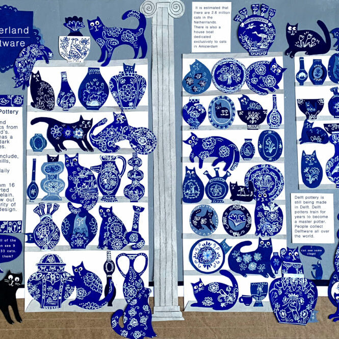 LAURAWINSTONE Delftware cats