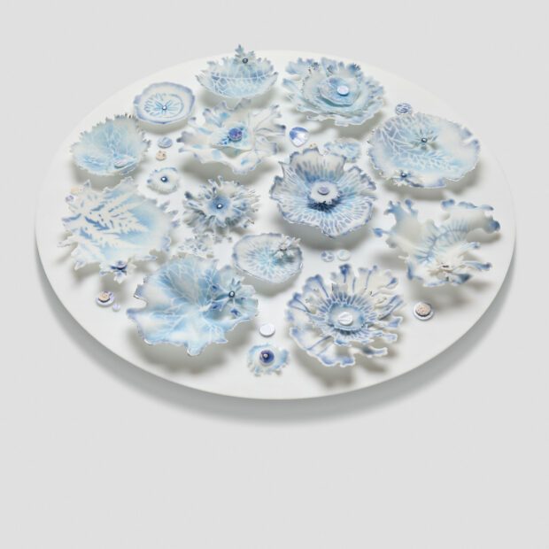 Verity Pulford, 'Sea Light' large wall piece, Stephen Heaton smaller